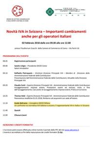 ovità Iva in Svizzera – Importanti cambiamenti anche per gli operatori Italiani.